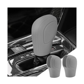 zipelo 2 Pack Car Gear Shift Knob Cover, Anti-Slip Auto Knob Gear Stick Protector, Comfortable Silicone Handbrake Shifter Cover for Men Women, Universal Vehicle Interior Accessories