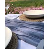 FuSenYuan Dusty Blue Cheesecloth Table Runner 10FT 1Pack Rustic Boho