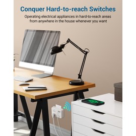 DEWENWILS Wireless Remote Control Outlet, 125V/15A/1875W Remote USB Outlet Switch, 100FT Control Range, Programmable & Expandable Indoor Remote Control Outlet for Light, Fan