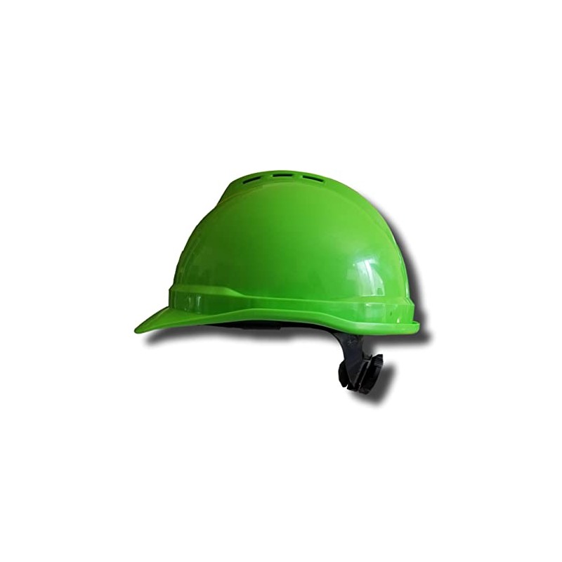 Hard Hat, FrtBrm, NnSlttd, 4Rcht, Hi-Viz Grn