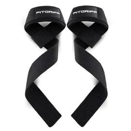 Fitgriff® Professional Unisex Lifting Straps (Padded) for Strength Training, Fitness, and Bodybuilding, black