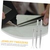 LALAFINA 1Set Jewelry Making Tweezers Stainless Tweezers for Grabbing Gems