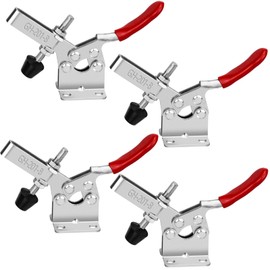 4 Pack Hand Tool Toggle Clamp 201B 198lbs Antislip Red Horizontal Clamp Quick Release Tool(GH201-B Toggle Clamp)