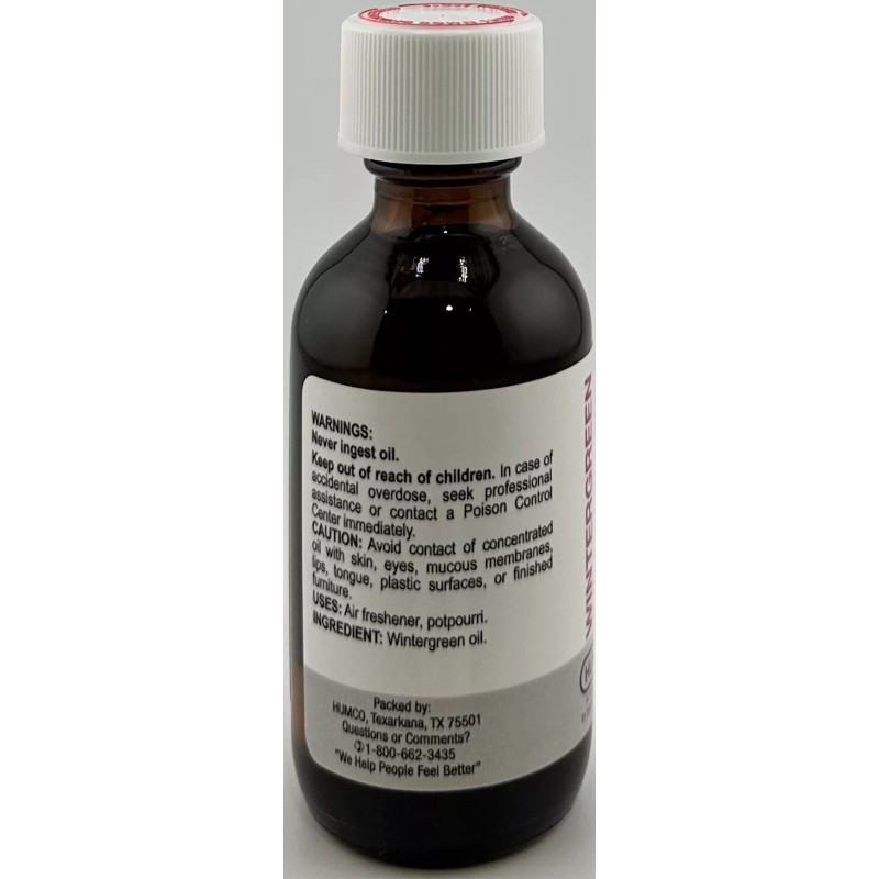 Humco Wintergreen Oil 2 oz Methyl Salicylate NF FLAVORING, POTPOURRI