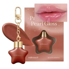 Milk Touch 밀크터치 펄 립글로스 4D 볼륨 유리알 광택 오너먼트 프리즘 키링 허그 1개 Milk Touch Pearl Lip Gloss 4D Volume Glassy Ornament Prism Keyring Hug 1 Piece