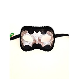 Custom Black Silver Bat Mask Colombina Masquerade Venetian Costume Mask