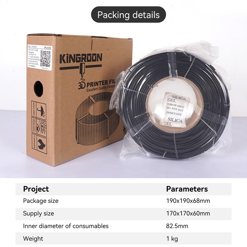 Kingroon Kingroon PLA Filament 1.75mm Without Tray 3D Printer Filament