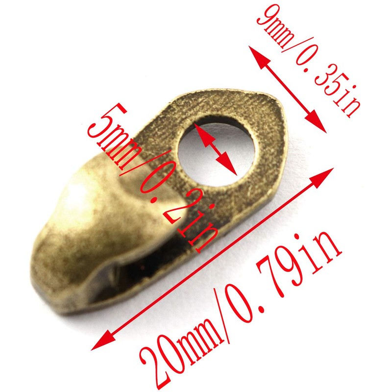 LQ Industrial Shoe Lace Hook 10 Set Bronze Alloy Shoelace