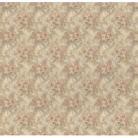 Needles N Minis 1:24, 1/2" Scale Dollhouse Miniature Wallpaper Pink & Gold 3 Sheets - 0002667