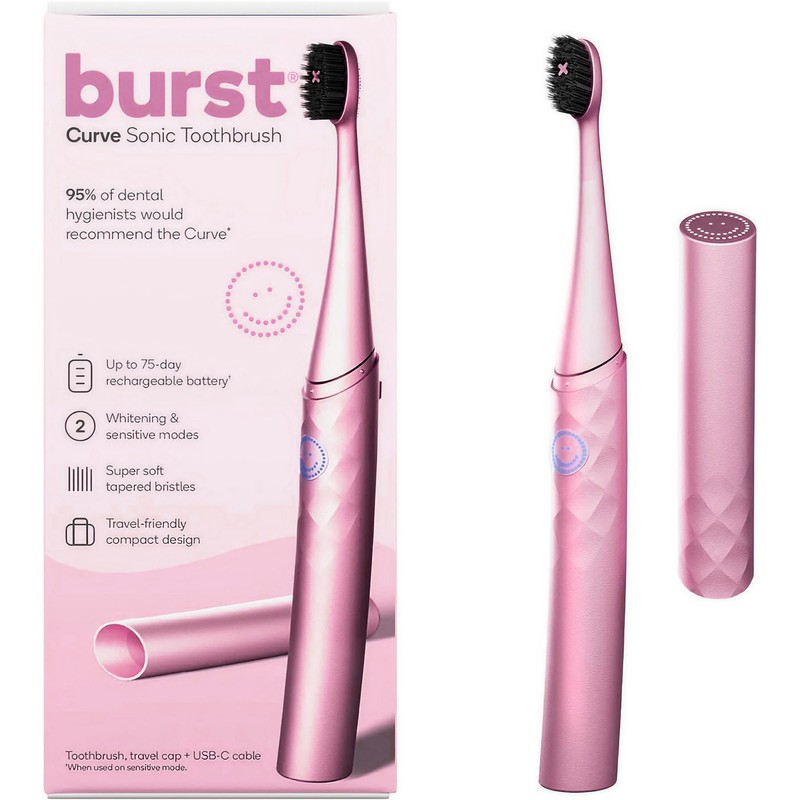 Burst Curve Sonic Electric Toothbrush for Adults (Blush Pink) |