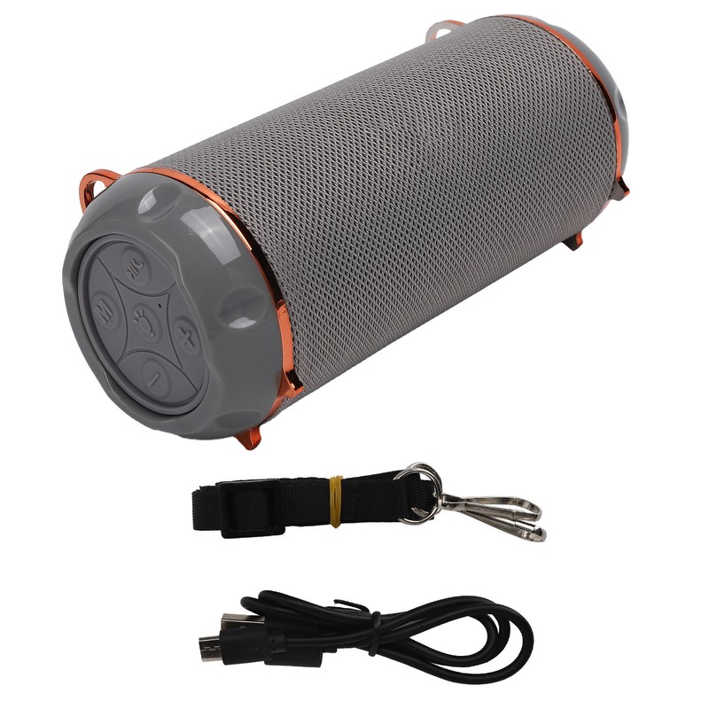 Bluetooth 5.0 Speaker Portable Flashlight Column TWS HiFi Stereo FM