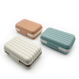 Travel Soap Container, Portable Travel Soap Case, Soap Dish with Lid for Camping, Outdoor, Bathroom, Hiking Traveling (3pcs 3 Color)