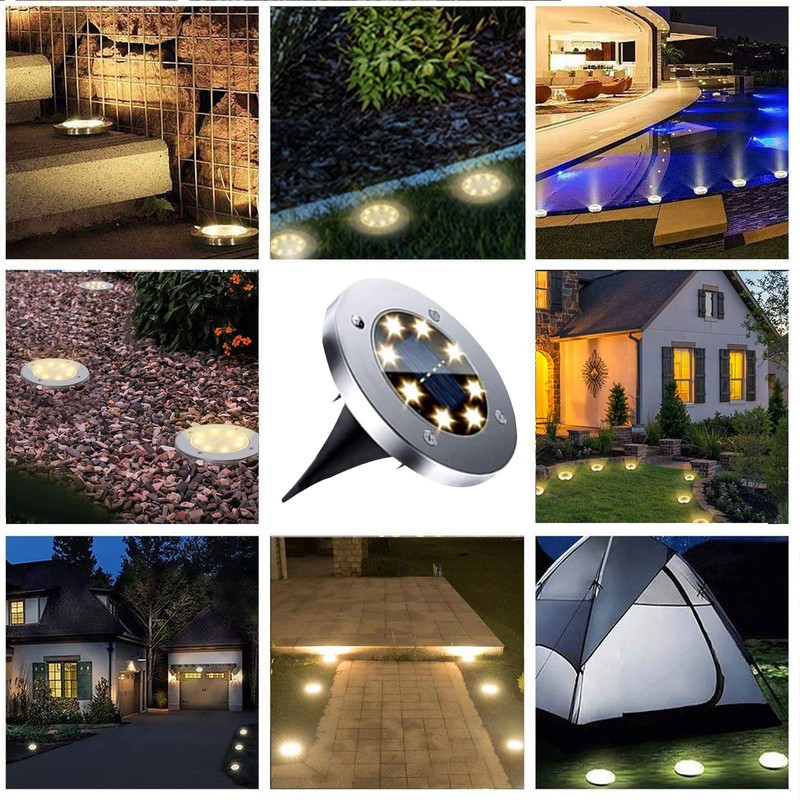 Rayolon Solar Ground Light, Waterproof Solar Garden Light, Upgraded Outdoor