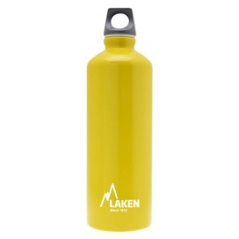 Laken Futura Aluminium Drinking Bottle, Narrow Opening, Screw Lid with Loop 0.6-1.5 L, yellow