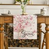 BSITSSS Sakura Leaves Spring Pink Table Runner, 33cm x183cm Spring