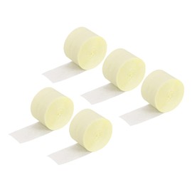 sourcing map Crepe Paper Streamer Crepe Paper Decoration 82ft Long 1.77 Inch Wide for Birthday Party Wedding Thanksgiving Christmas Decorations DIY, Cream Pack of 5