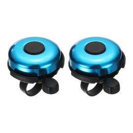 sourcing map 2pcs Bike Bell Classic Bicycle Bell with Loud Crisp Clear Sound Bike Ring Bell Aluminum Bike Accessories for Road Mountain Bike, Blue