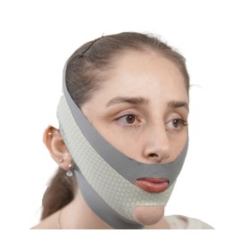 V Line Lifting Mask Chin Strap for Sleeping, V Line Mask, Face Lifting Strap, Chin Strap, Jawline Shaper, Jaw Strap, Double Chin Reducer,Face Lift Tape & Snoring Solution (Grey-ZLP)