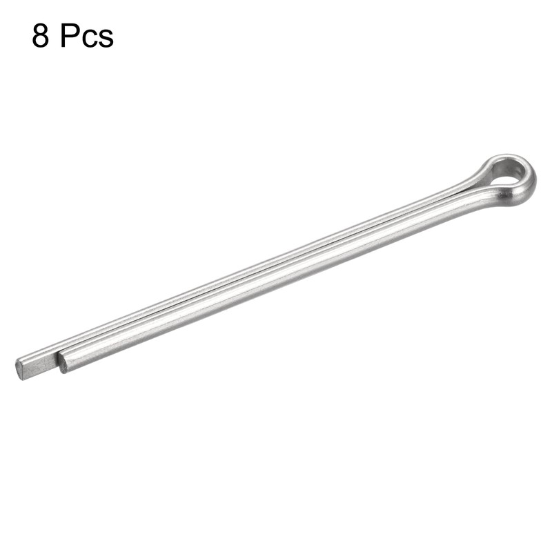 sourcing map Split Cotter Pin, 5mm x 80mm Stainless Steel