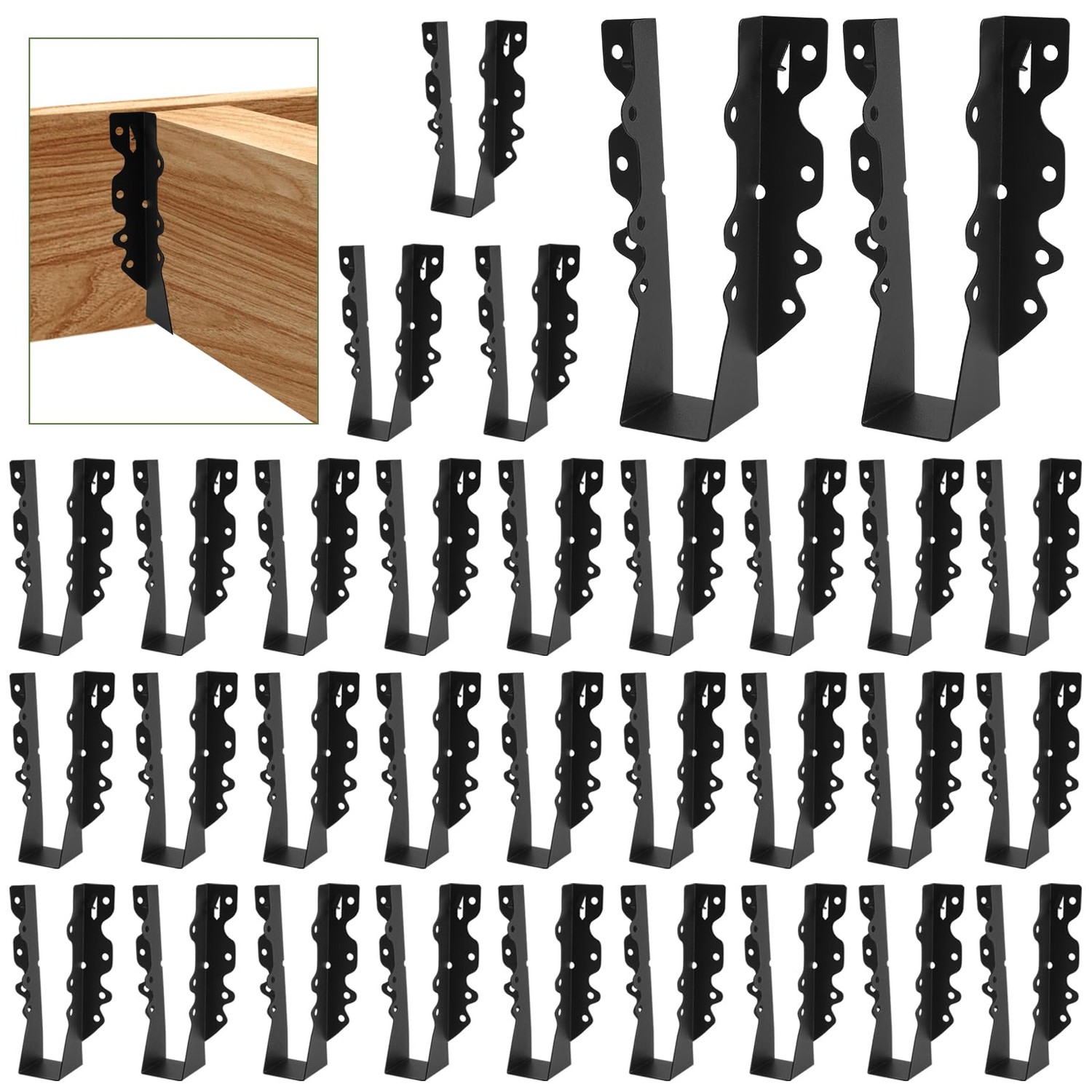 2x8 Joist Hanger,32 Pack 20 Gauge Q235B Steel Face Mount Joist Hangers ...