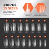 Modelones Nail Tips, 120 Pieces, Full Cover Nail Tips Set,