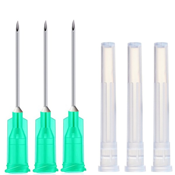 100 Pack 21Ga 1 Inch Sterile Disposable Injection Needle with