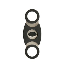 Thirsty Rhino Kerve, Guillotine Cigar Cutter, Double Cut Dual Blade, Black (Set of 6)