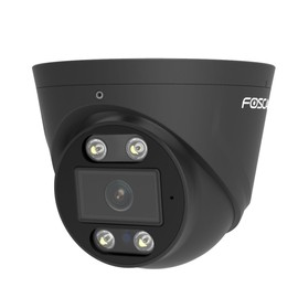 Foscam T5EP 5MP POE Surveillance Camera with Built-in Headlight and One Alarm Siren, Intelligent Detection of People and Vehicles, Night Vision, Two-Way Audio, Black