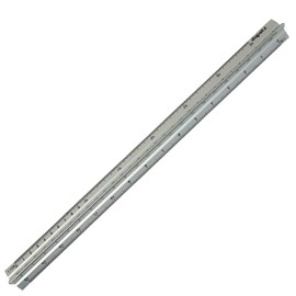 Dapetz ® 3 Pcs Set Stainless Steel Ruler Metal Double Sided 6" 150mm and 12" 300mm & Triangle Ruler 12" 300mm Measuring with Metric & Imperial Graduations for Engineering Schools Office Drawing