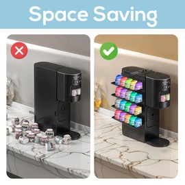 Flavor Pods Holder for Ninja Thirsti Soda Maker, Holds 20 Pods Storage Rack for Ninja Thirsties Drink System Soda Machine Syrup Holder Accessories (Shelf Only)