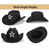 INOGIH Western Cowboy Hat, Disco Cowgirl Hat, Fedora Hat with