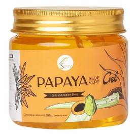 SVATV Papaya Aloe Vera Gel | Wrinkle Reduction | Skin Exfoliation | Helps with Skin Problems | Paraben & Sulphate Free - 200 g