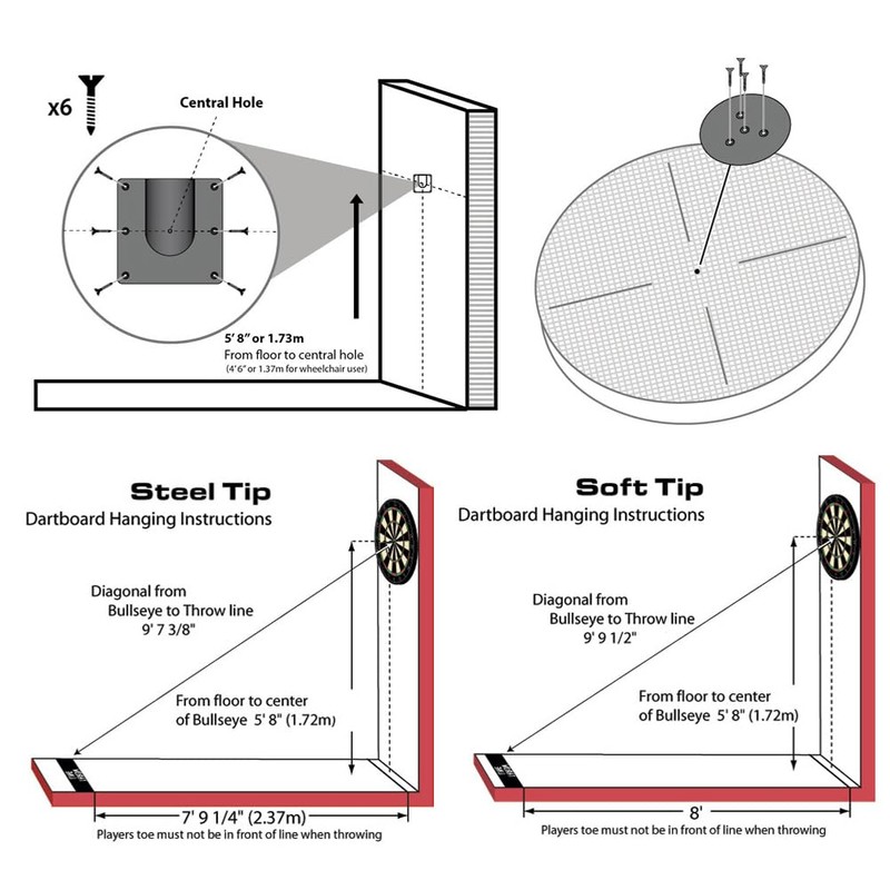 Dart Board Bracket Black, Professional Dart Board Accessories Hanging Dartboards