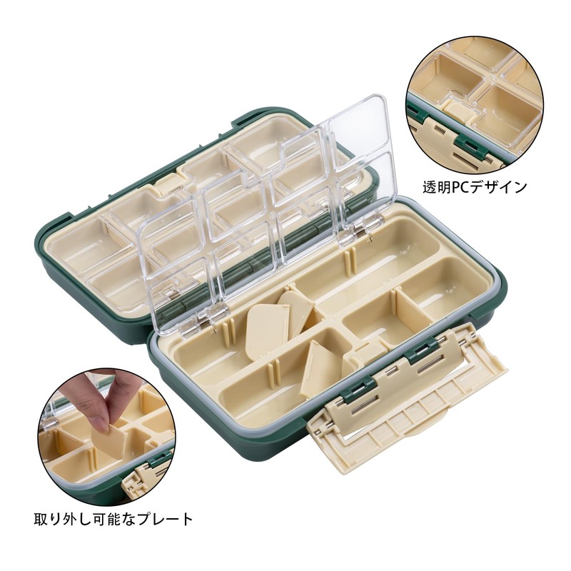 Goture Tackle Box, Double-Sided Storage, ABS Waterproof, Lure Case, Bait
