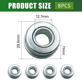 Flewdart 8pcs Wheel Bearing Lawn Mower Diameter 12.7 x 28.6 x 11 mm, Wheel Bearing Lawn Mower for Honda HR215 HRB536, MTD 5221 91055, Hayter Harrier, Snapper 741 (8)