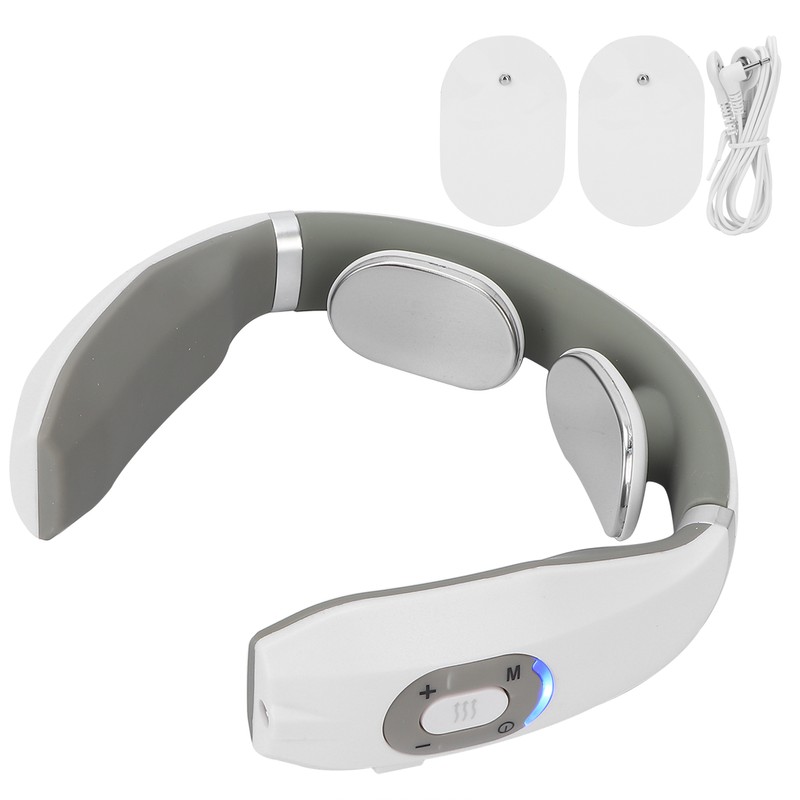 Smart Neck Massager Intelligent Electric Pulse Vertebra Cervical Massager RelaxerWhite