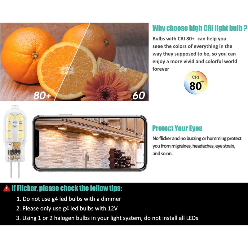 Amazing power G4 LED Bulb, 12V Bi Pin 20W Halogen