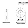 M5 x 10mm OD Flat Washer, 18-8 (304) Stainless Steel