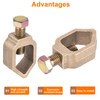 sourcing map Ground Rod Clamp Grounding Clamps 3/4" Wire Connector