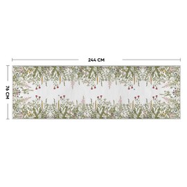 Artoid Mode Antique Herbs and Wild Floral Runner Rug, Spring Home Decor Low-Profile Non-Slip Washable Area Rug for Entryway Bedroom Kithcen Bath Room Laundry Room Indoor 2'6''x8'