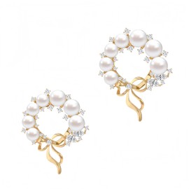 Vintage Brooches for Women,2Pcs Vintage Lady Rhinestone Brooch Pins,Elegant Pearl Crystal Ribbon Brooch Pin for Dress Hat Scarf Collar Lapel Handbags Shawls