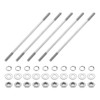 sourcing map 5pcs Double Ended Stud Screws, M4x120mm 304 Stainless