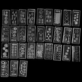 30 Style Durable 3D Acrylic Mold for Nail Art DIY Decoration Design Silicone