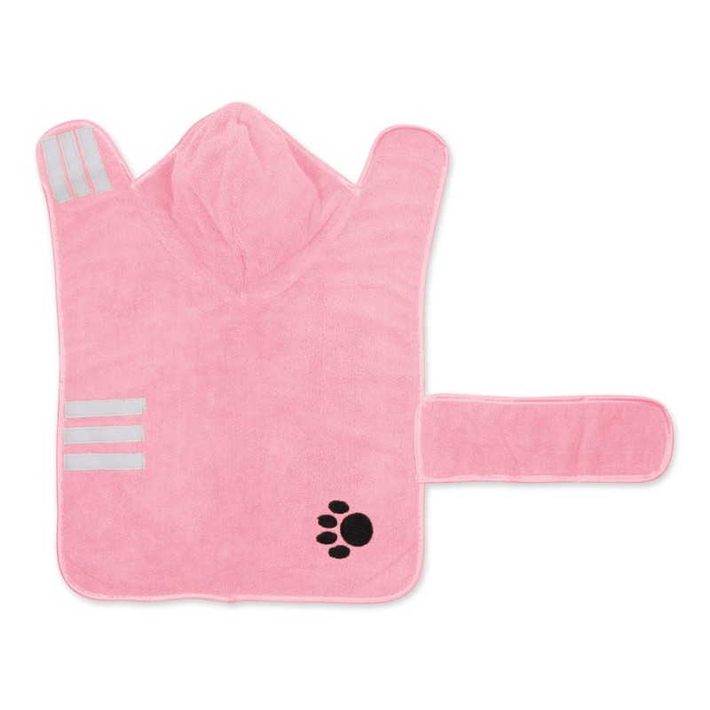 Bone Dry Pet Robe Collection, Embroidered Absorbent Microfiber Bath Robe