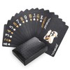SHUXIA 1 pair Playing Cards Cool Black,Plastic PlayingCards,Waterproof Deck of