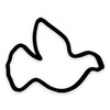 Peace Dove Cookie Cutter with Easy to Push Design (4.5