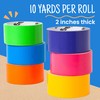 Rainbow Colored Duct Tape Pack - 6 Bright Colors, 10