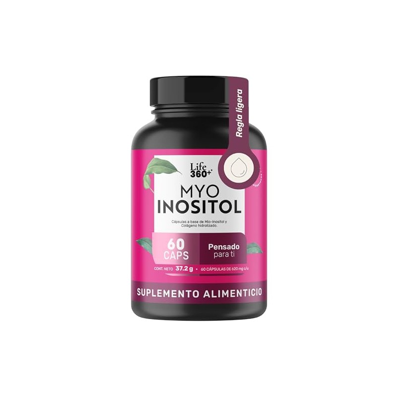 LIFE 360+ Inositol de 60 Cápsulas de 620 mg. |