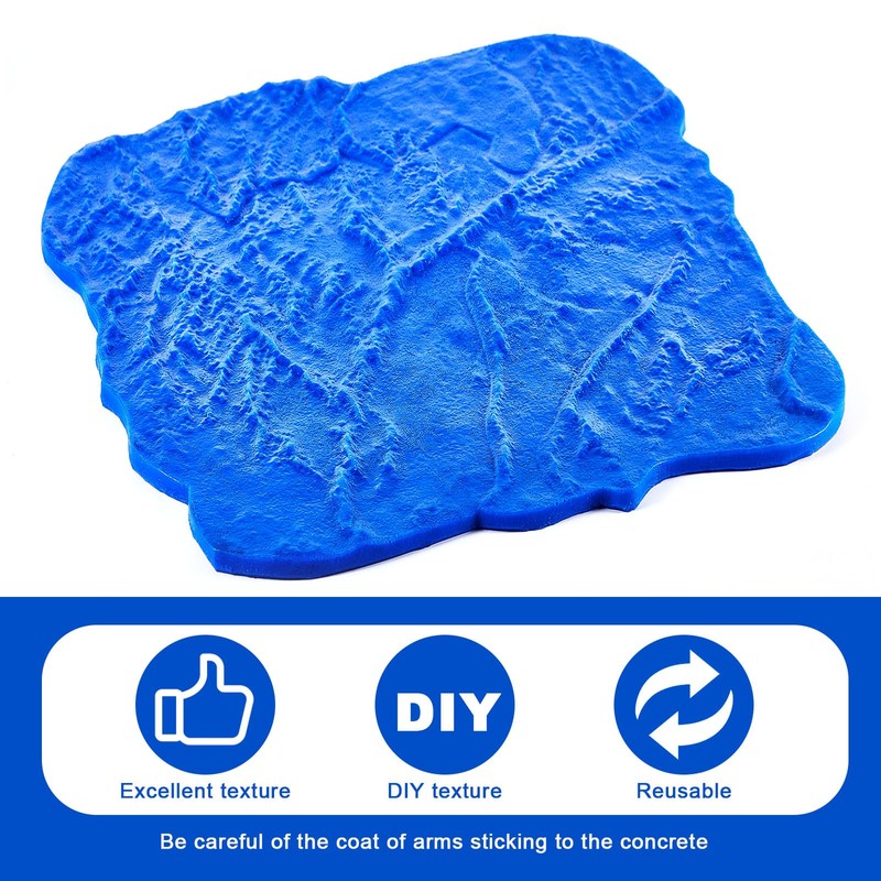 Gisafai 1 Pcs Concrete Stamps Mat Set Concrete Texturing Skin