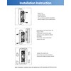 Upgraded Invisible Door Hinges (2 pcs) -6 Inch Black Hidden